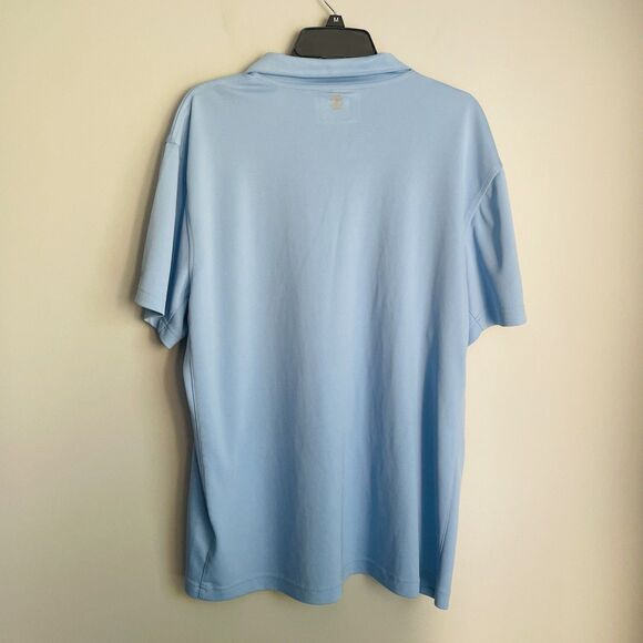 Izod Golf Polo Shirt Men's XL Light Blue Performance Short Sleeve Collared Logo - Picture 2 of 12